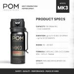 POM MK3 Pepper Spray with Belt Clip, 18 ft Range