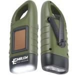 Hand Crank Solar Flashlight 2 Pack - Green