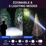 Bright Zoomable Tactical Flashlight 4-Pack