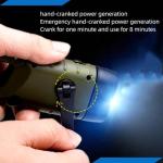 Hand Crank Solar Flashlight 2 Pack - Green