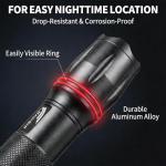 Hausbell A100 LED Flashlight - Bright, Zoomable, Waterproof