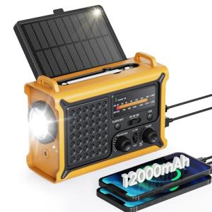Weather Radio with Solar, Hand Crank, and SOS Alarm