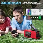 NITIGO NOAA Weather Radio with Solar Charging & SOS Alarm
