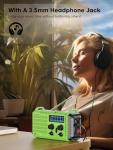 Raynic Solar Hand Crank Weather Radio with Flashlight