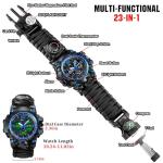 23-in-1 Tactical Survival Watch with Compass