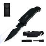 6-in-1 Tactical Folding Pocket Knife with LED Light