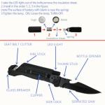 6-in-1 Tactical Folding Pocket Knife with LED Light