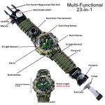 Kavie Men's Tactical 23-in-1 Survival Watch