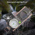Anbte Waterproof Metal Compass for Hiking and Camping