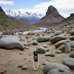 Black Carabiner Key Chain with Compass and Thermometer