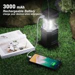 Portable Solar Camping Lantern with USB Charger