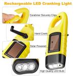 4 Pack Hand Crank Solar Flashlights for Emergencies