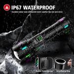 20000 Lumens Rechargeable LED Flashlight - Super Bright