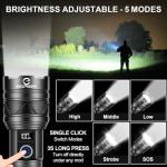 High Lumens Rechargeable LED Flashlight for Camping