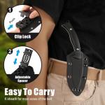 Fixed Blade Knife with Kydex Sheath and G10 Handle