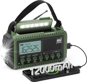 NOAA Emergency Radio with SOS Alarm & Power Bank