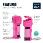 Max Strength Mace Pepper Spray - Pocket Size Pink