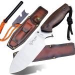 DC53 Steel Hunting Knife with Flint Fire Starter