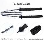 Pocket Chainsaw with Paracord Handle for Survival