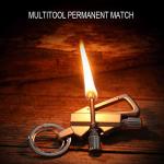 Permanent Match Keychain Lighter with Bottle Opener