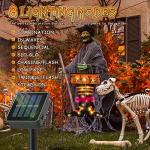 Solar Halloween Witch Feet Flag Light for Outdoors