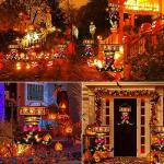 Solar Halloween Witch Feet Flag Light for Outdoors