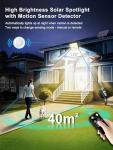 Solar Motion Sensor Lights with Remote, 2 Pack