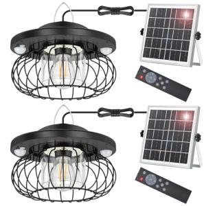 Ropelux Solar Shed Light with Motion Sensor, 2 Pack