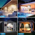 Ropelux Solar Shed Light with Motion Sensor, 2 Pack