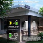 Cprnru Solar Shed Lights, 1-to-2 Solar Pendant Lights, Outdoor Hanging Lights with Remote & Dusk to Dawn, Waterproof for Shed Barn Gazebo Garage