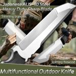 Dream Reach Fixed Blade Knife, Outdoor Survival Knife with Tactical Kydex Sheath, Horizontal Carry Knives with Ergonomic Handle, Bushcraft Knives for Camping Gardening Gift for Men