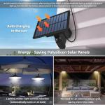 Cprnru Solar Shed Lights, 1-to-2 Solar Pendant Lights, Outdoor Hanging Lights with Remote & Dusk to Dawn, Waterproof for Shed Barn Gazebo Garage