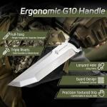 Dream Reach Fixed Blade Knife, Outdoor Survival Knife with Tactical Kydex Sheath, Horizontal Carry Knives with Ergonomic Handle, Bushcraft Knives for Camping Gardening Gift for Men