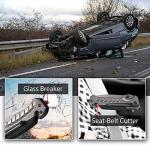 NedFoss EDC Pocket Knife for Men, 3-in-1 Tactical Multitool Folding Knife with Glass Breaker & Seat Belt Cutter, Work Fishing Knives for Outdoor Camping, Emergency Rescue(FA46)