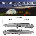 NedFoss EDC Pocket Knife for Men, 3-in-1 Tactical Multitool Folding Knife with Glass Breaker & Seat Belt Cutter, Work Fishing Knives for Outdoor Camping, Emergency Rescue(FA46)