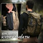 Freelander Fixed Blade Knife D2 Steel, Full Tang Survival Knife with Kydex Sheath, Outdoor Bushcraft Knives with Ergonomic Handle, Camping Survival Knives for Men, Plain & Serrated Edge