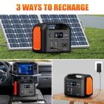 Portable Power Station, 300W (600W Peak) 299Wh LiFePO4 Solar Generator Pure Sine Wave 110V AC Car Outlets PD 60W QC3.0 Backup Power Supply Bank for CPAP Outdoor RV Camping Emergency Home Use