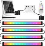 Solar RGBW LED Wall Washer Light with Remote