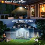 Auzev Solar Shed Light Indoor Outdoor Pendant Lights Solar Powered with 2 Motion Sensor, Waterproof Solar Hanging Lamp for Porch, Inside Home, Farmhouse, Gazebo, Chicken Coop, Daytime Available