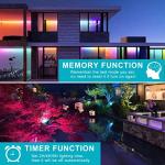 Solar RGBW LED Wall Washer Light with Remote