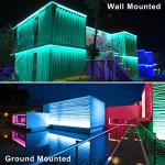 Solar RGBW LED Wall Washer Light with Remote