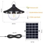 Auzev Solar Shed Light Indoor Outdoor Pendant Lights Solar Powered with 2 Motion Sensor, Waterproof Solar Hanging Lamp for Porch, Inside Home, Farmhouse, Gazebo, Chicken Coop, Daytime Available