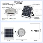 SunBonar Solar Ceiling Light Motion Sensor, Dimmable 6000K/4000K/3200K 5 Modes Daytime Available Solar Shed Lights with ON Off Switch & Remote Outdoor/Indoor Lights for Home Barn Shop Porch Patio