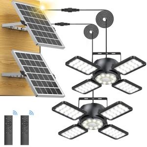 Solar Motion Sensor Shed Light 1200LM 2 Pack