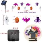 Solar Powered Halloween Lights with 40 LEDs