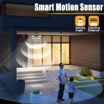 Solar Motion Sensor Shed Light 1200LM 2 Pack