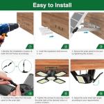 Solar Motion Sensor Shed Light 1200LM 2 Pack