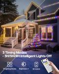 66Ft Solar Rope Lights with Remote & Timer