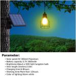 Solar Powered LED Lights with 9.8FT Extension Cable