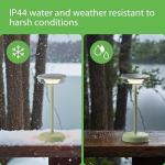 Solar-Powered Cordless LED Table Lamp – Black